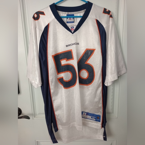 NFL Denver Broncos Al Wilson #56 Reebok White Jersey Men's Medium - Picture 2 of 7